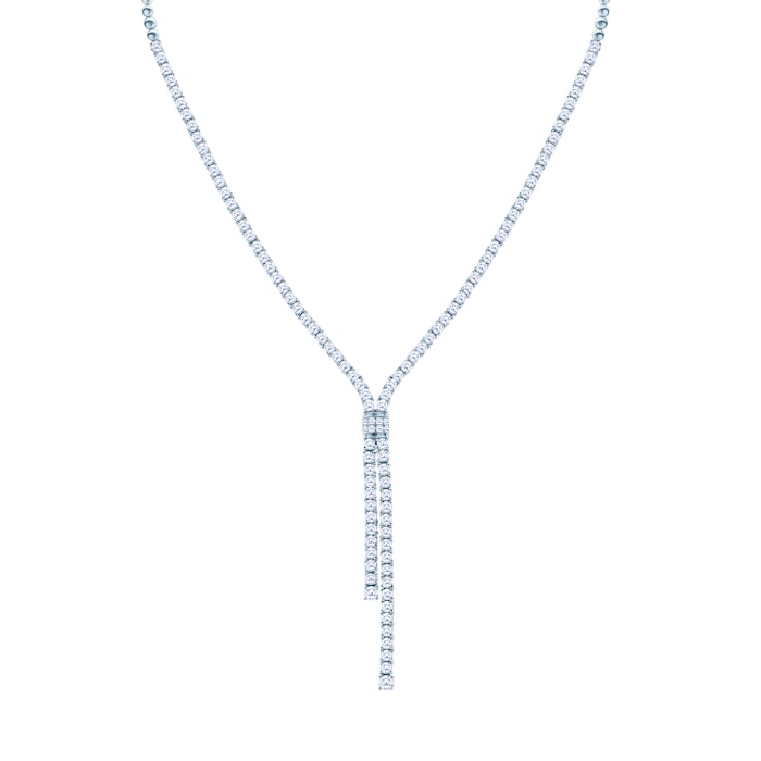 Náhrdelník SAVICKI: bílé zlato, diamanty