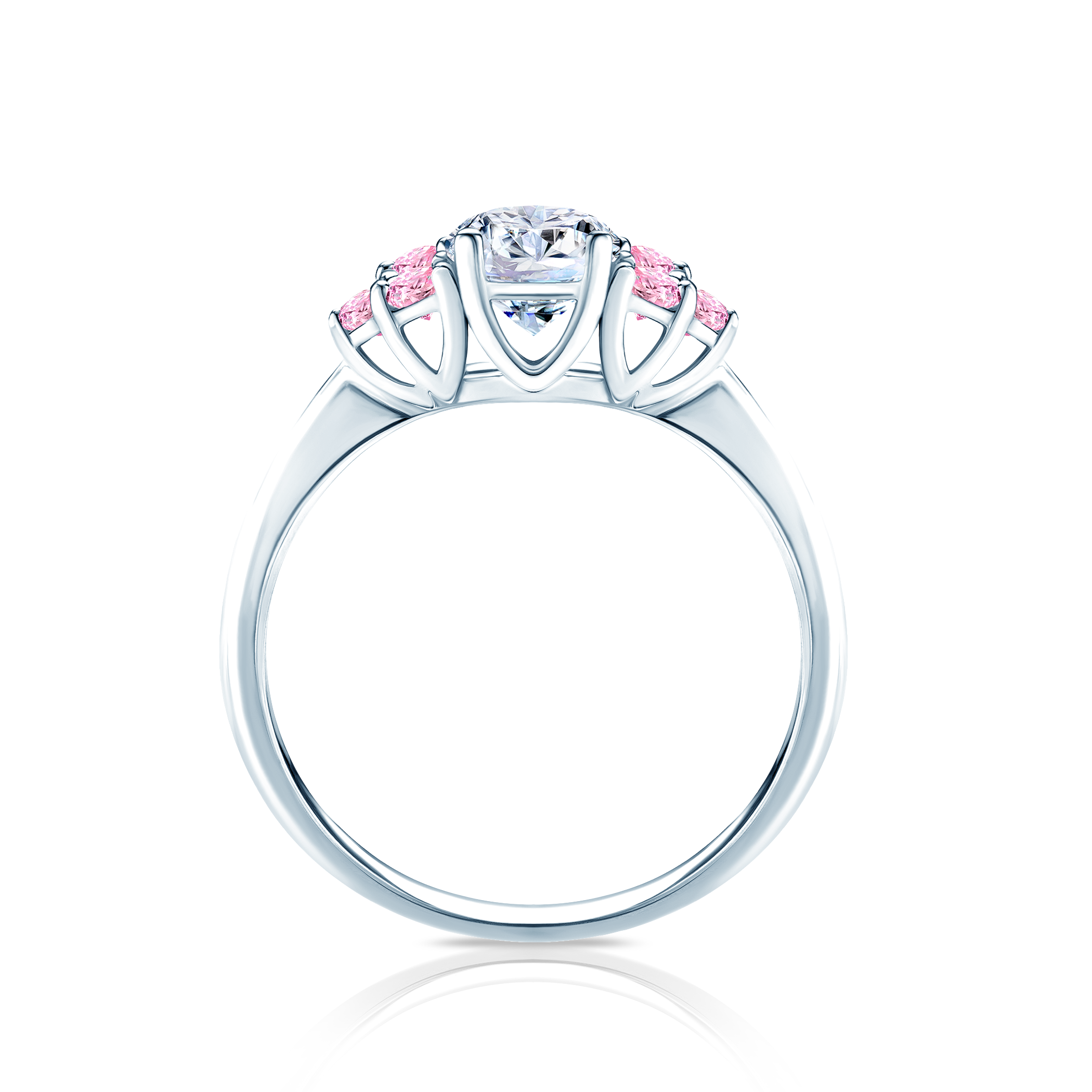 Verlobungsring Fairytale: Weißgold, Weißer Saphir