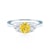 Zásnubní prsten Fairytale: bílé zlato, žlutý safír, bílé safíry