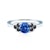 Zásnubní prsten Fairytale: bílé zlato, modrý safír, černé diamanty