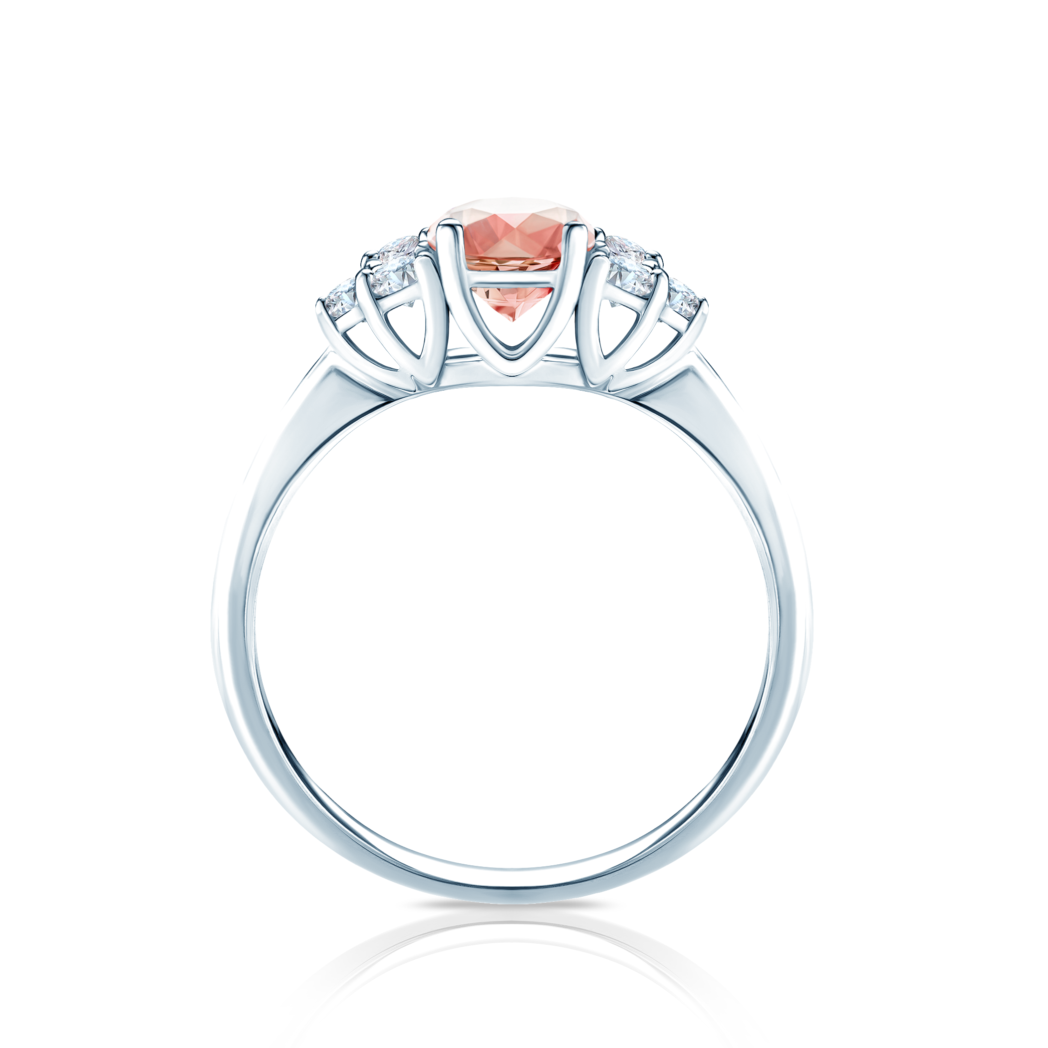 Pierścionek zaręczynowy Fairytale: białe złoto, morganit - 3