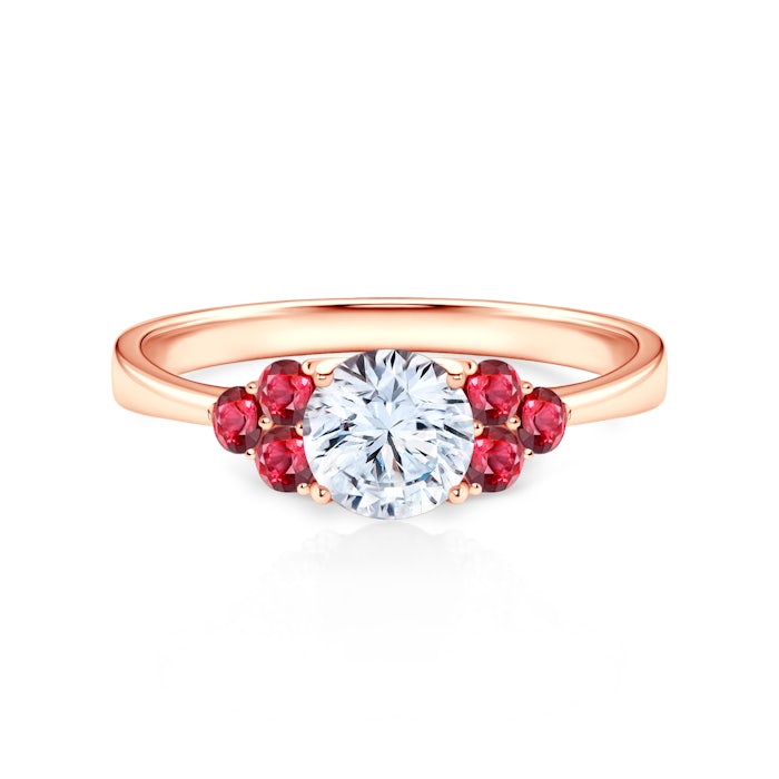 Zásnubný prsteň Fairytale: ružové zlato, biely zafír