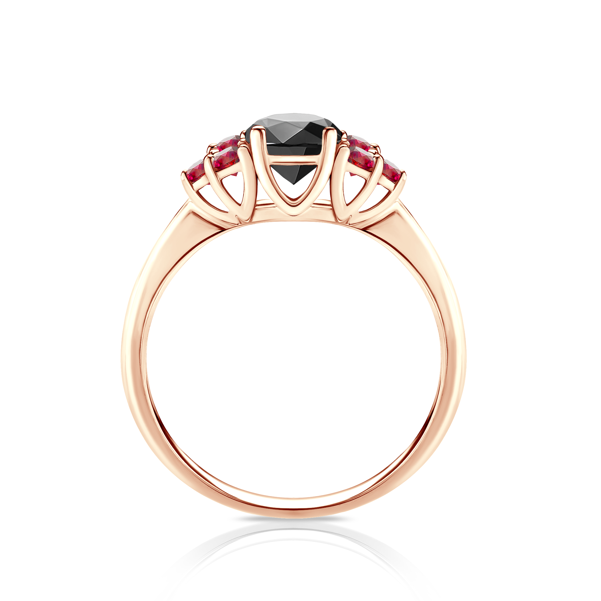 Verlobungsring Fairytale: Roségold, Schwarz Diamant