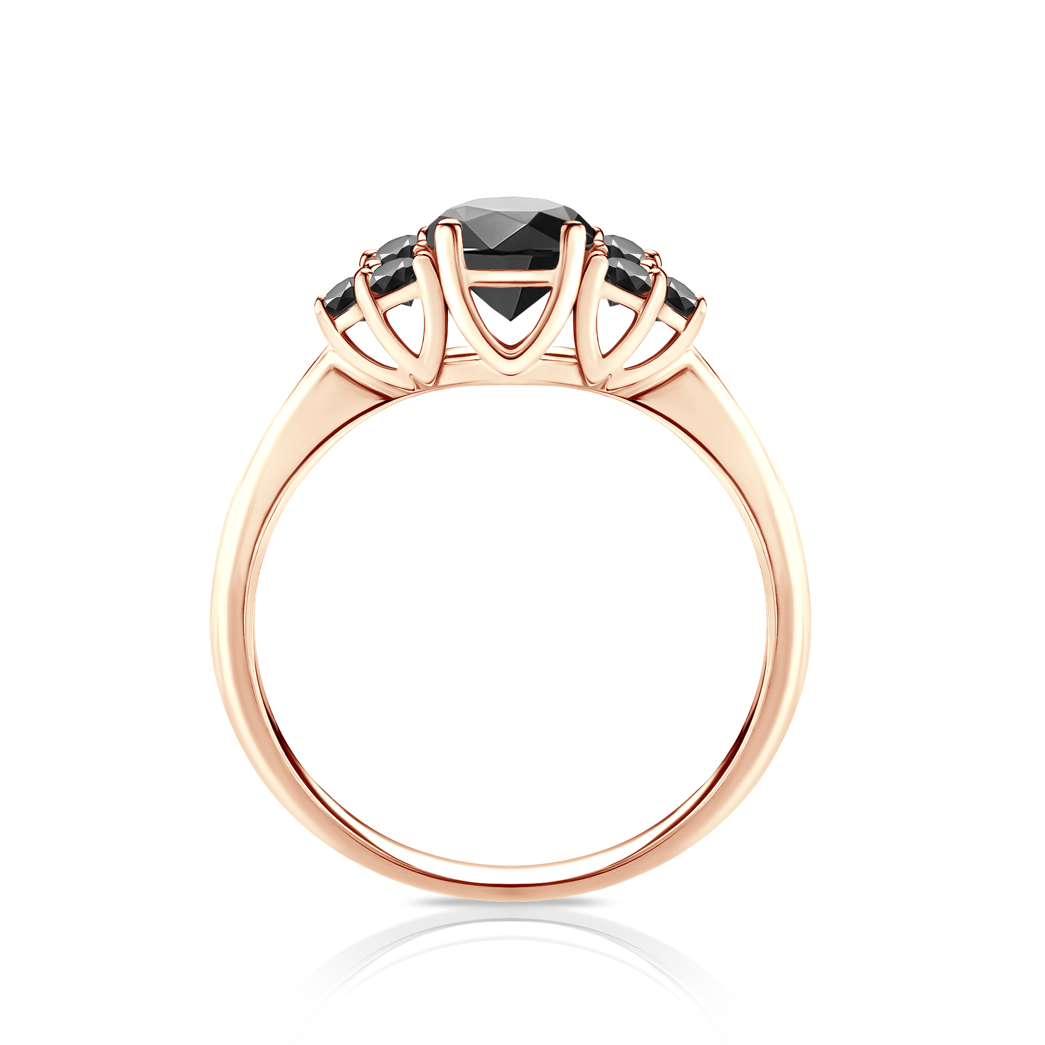 Verlobungsring Fairytale: Roségold, Schwarz Diamant