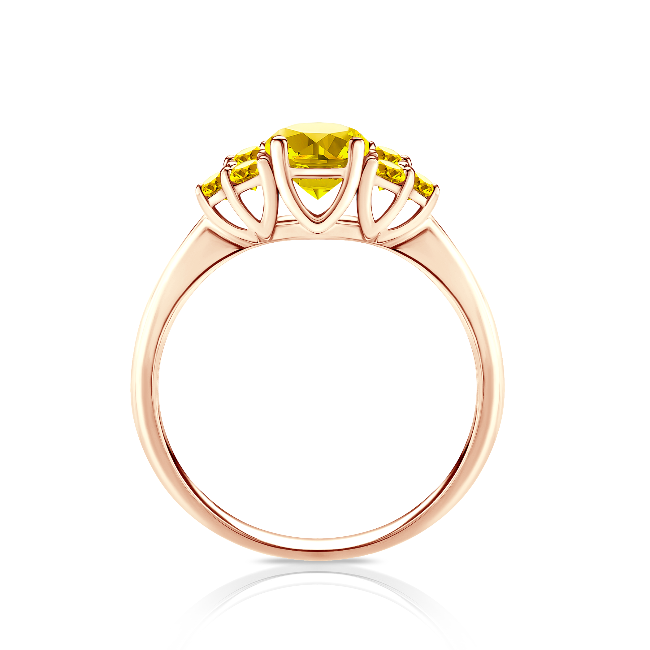 Verlobungsring Fairytale: Roségold, Gelber Saphir