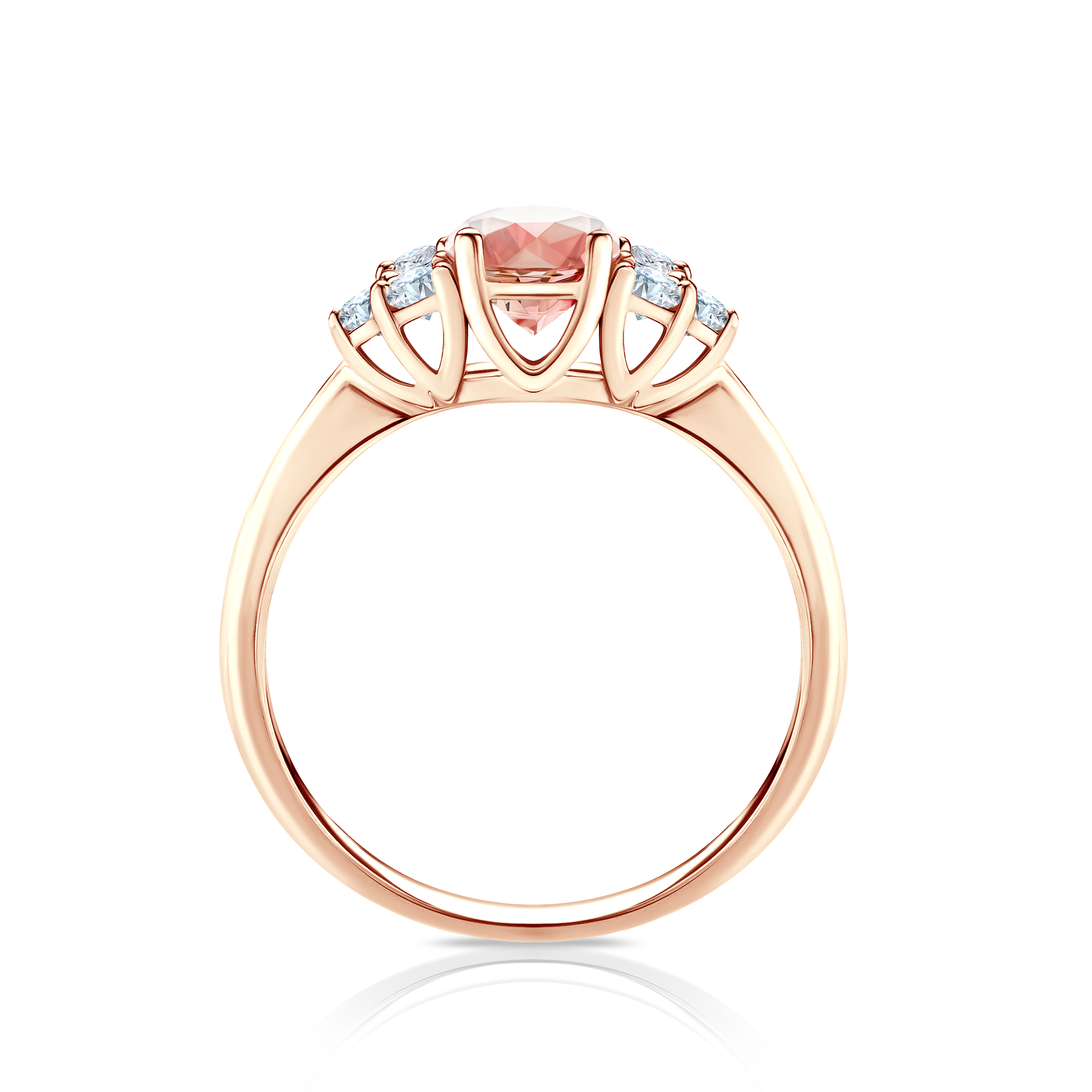 Pierścionek zaręczynowy Fairytale: różowe złoto, morganit
