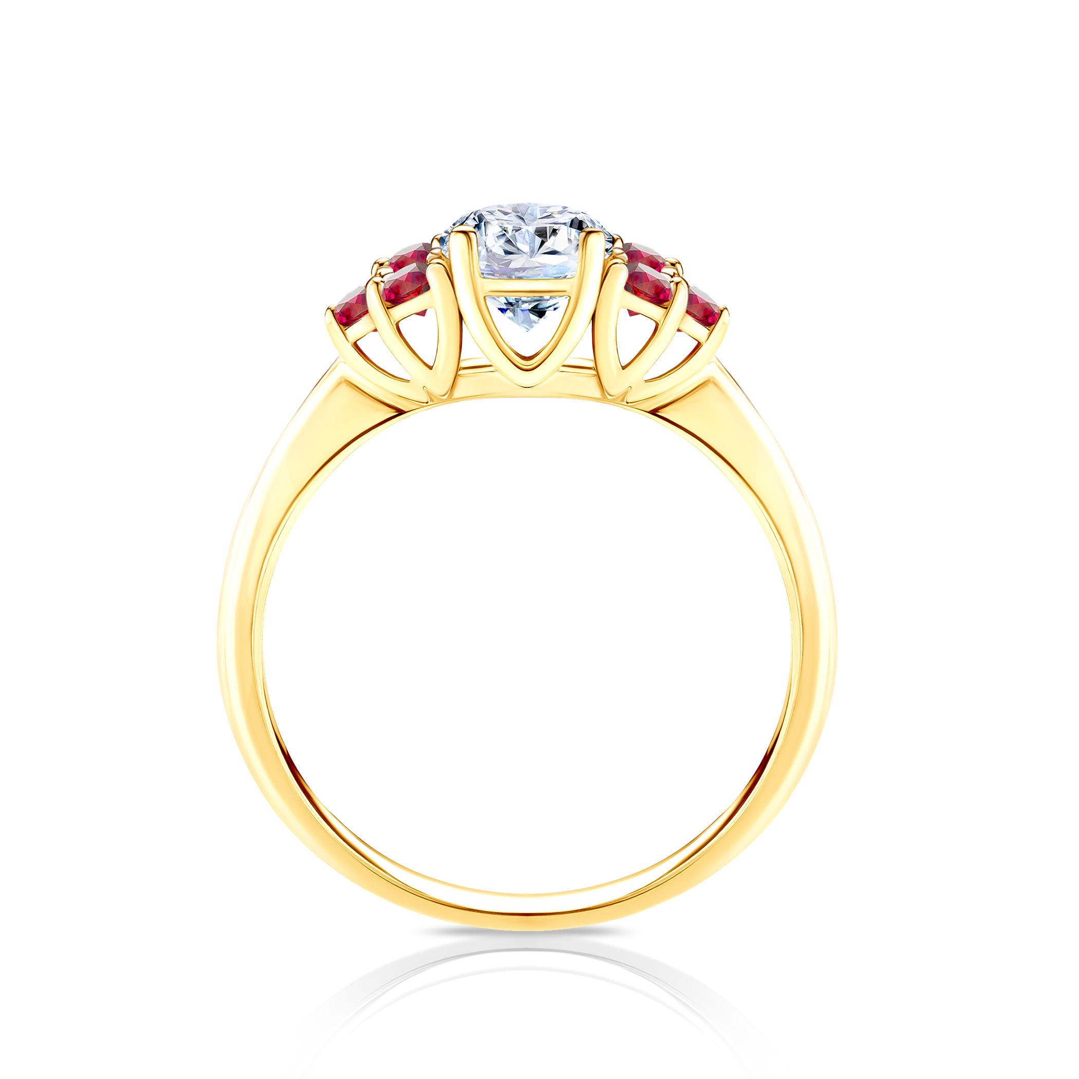 Verlobungsring Fairytale: Gold, Weißer Saphir