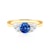 Zásnubní prsten Fairytale: žluté zlato, modrý safír, bílé safíry
