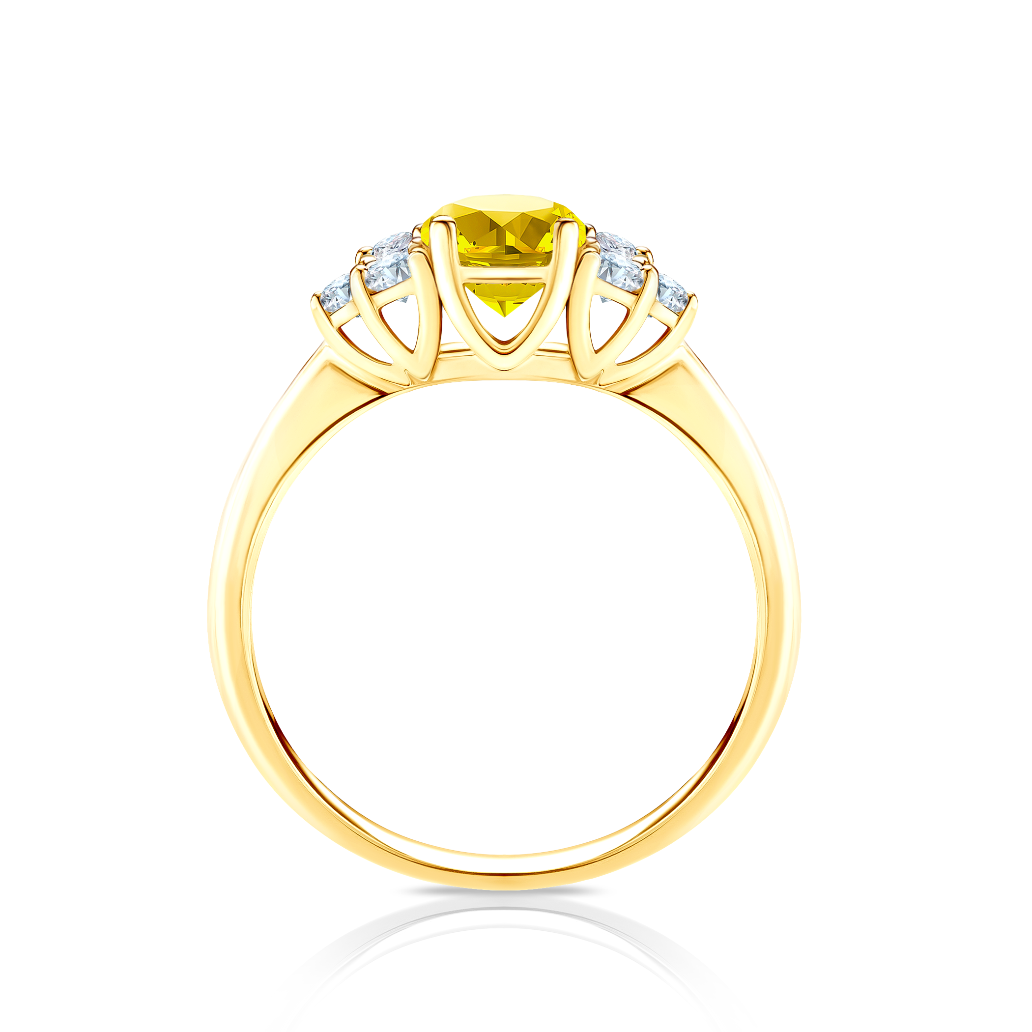 Verlobungsring Fairytale: Gold, Gelber Saphir