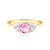Годежен пръстен Fairytale: злато, розов сапфир