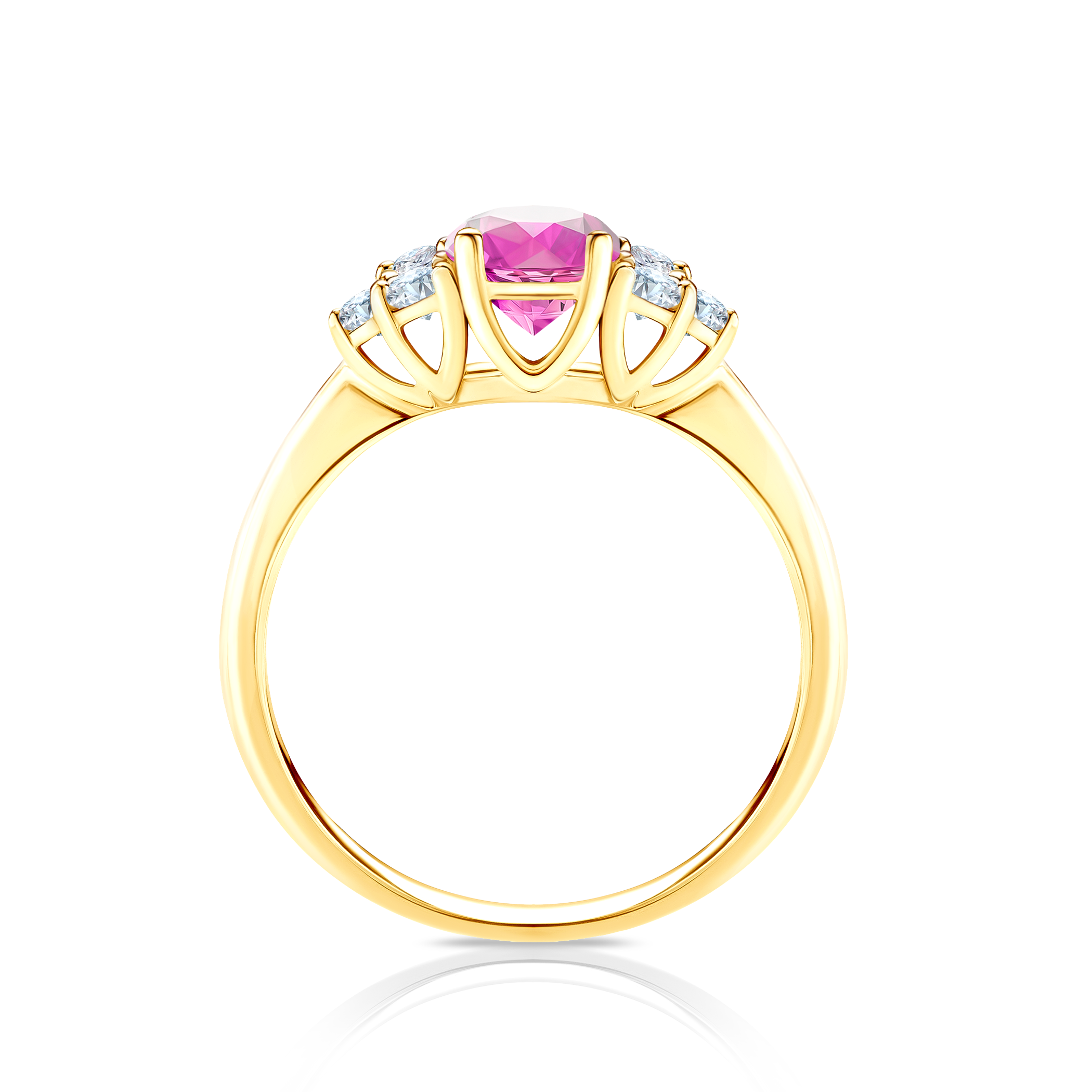 Verlobungsring Fairytale: Gold, Rosa Saphir