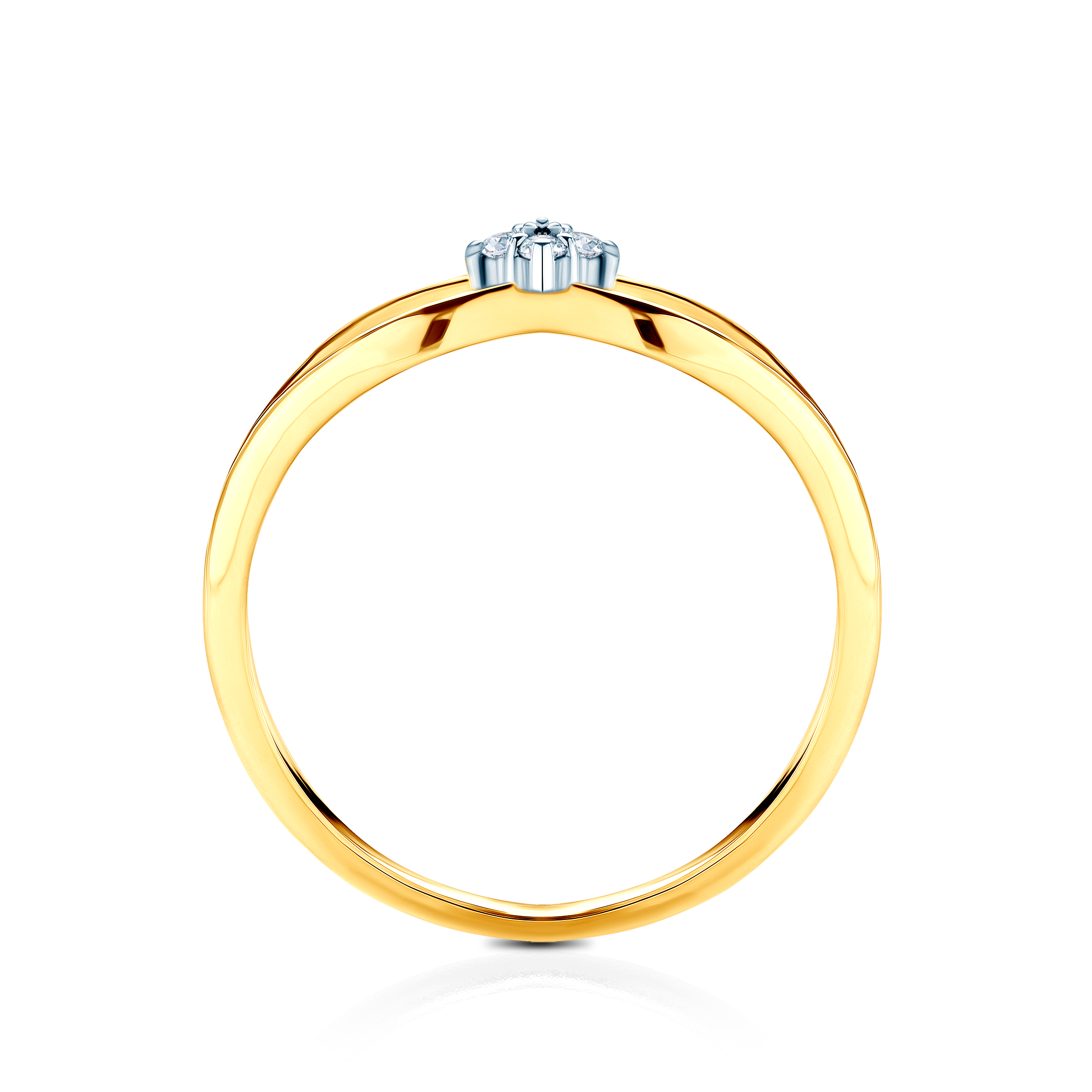 Verlobungsring Savicki: Zweifarbiges Gold, Diamanten