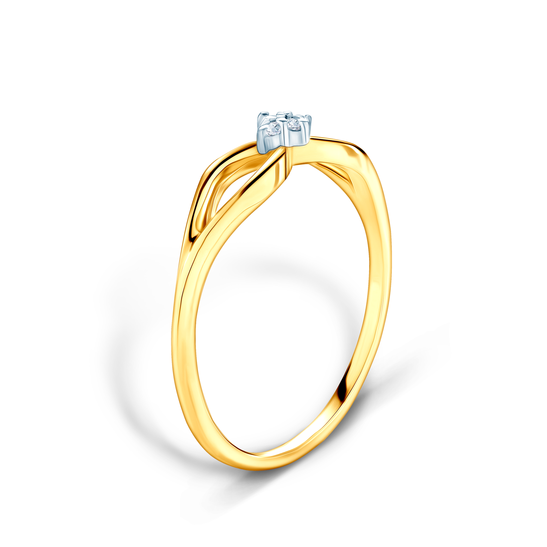 Verlobungsring Savicki: Zweifarbiges Gold, Diamanten