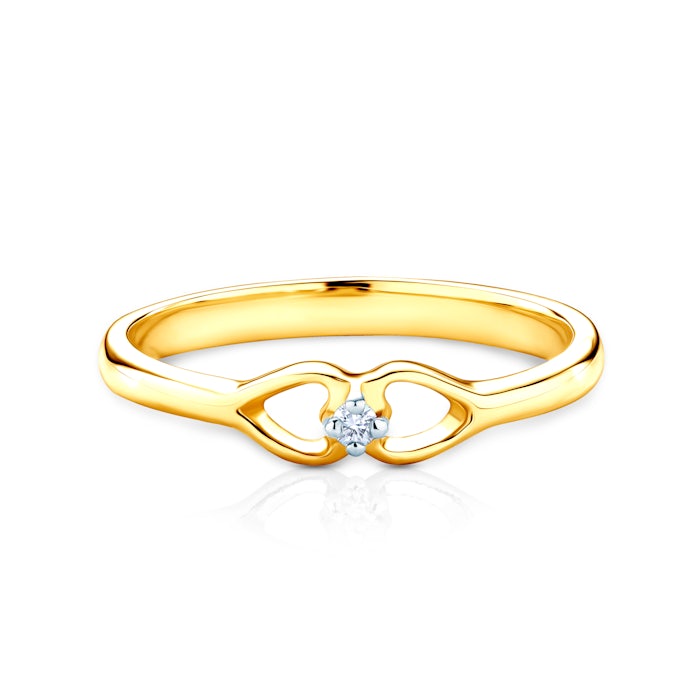 SAVICKI engagement ring: two-tone gold, diamond