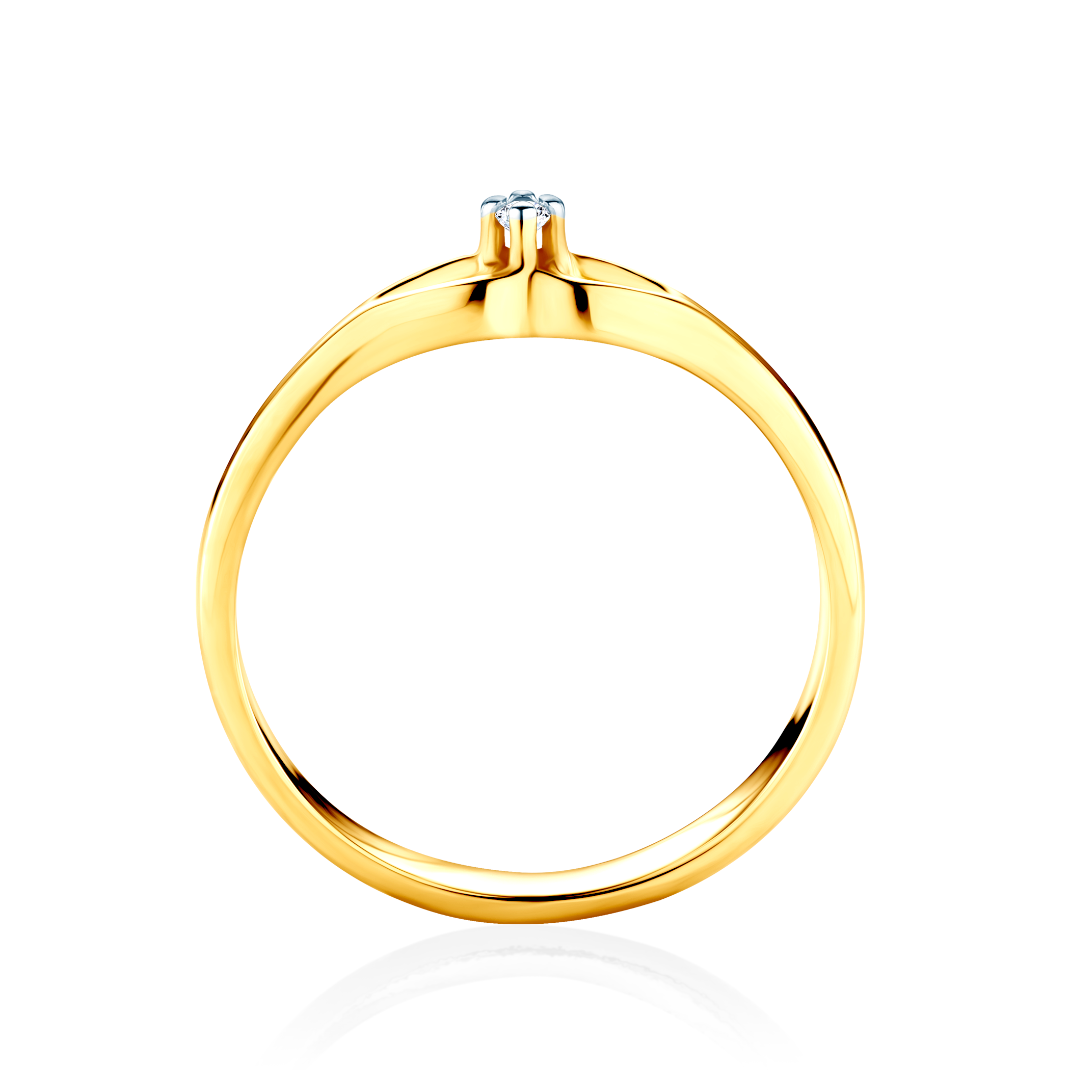 Verlobungsring Savicki: Zweifarbiges Gold, Diamant