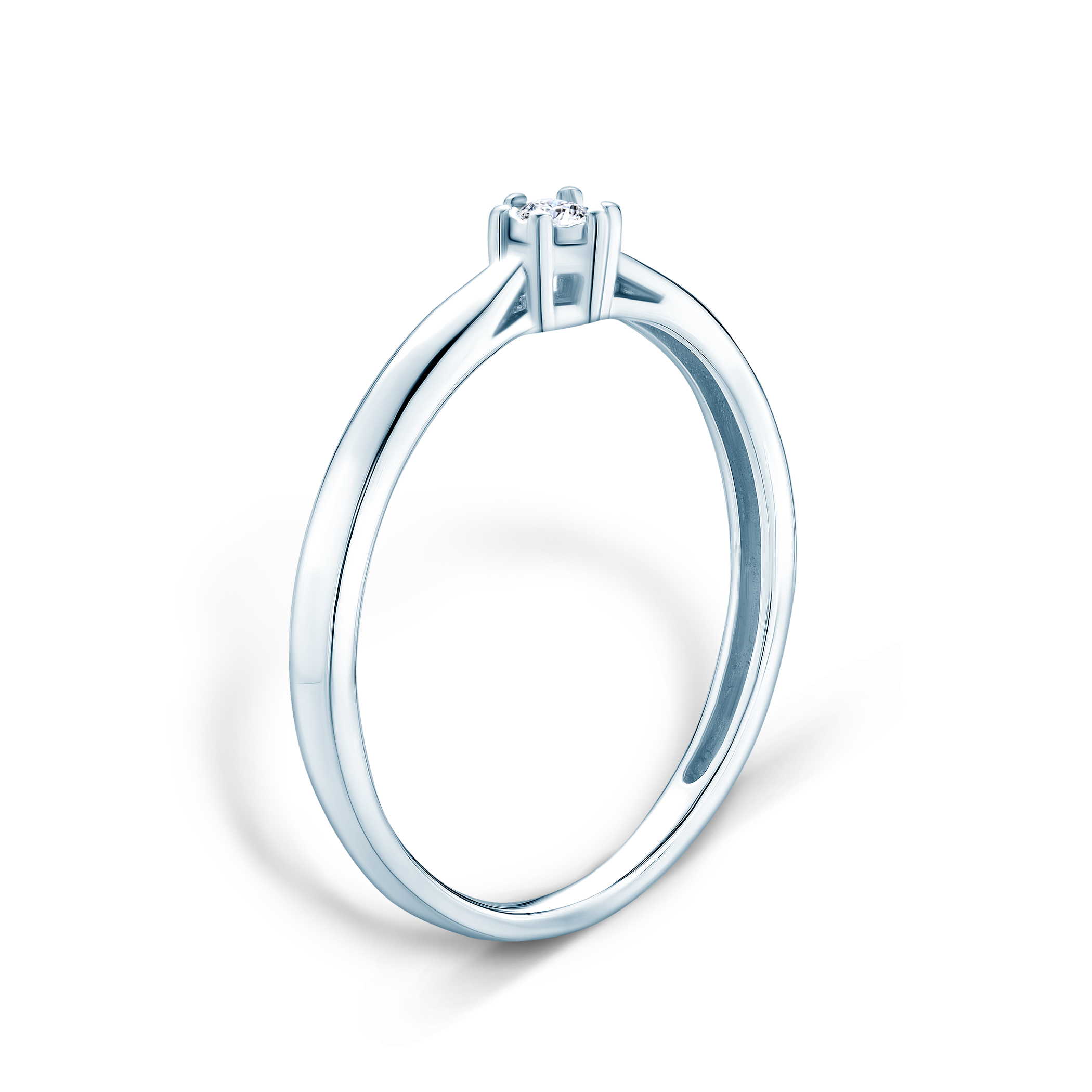 Verlobungsring Savicki: Weißgold, Diamant