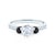 Zásnubní prsten Dream: bílé zlato, bílý safír, černé diamanty