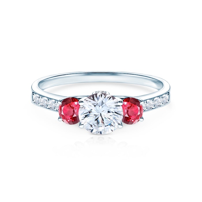 Zásnubný prsteň Dream: biele zlato, biely zafír