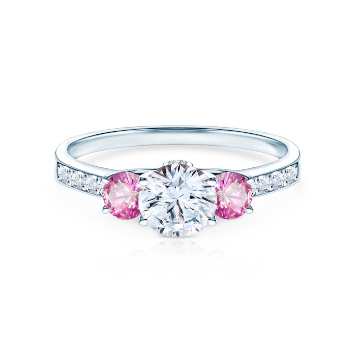 Zásnubný prsteň Dream: biele zlato, biely zafír