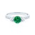 Zásnubní prsten Dream: bílé zlato, smaragd, bílé safíry