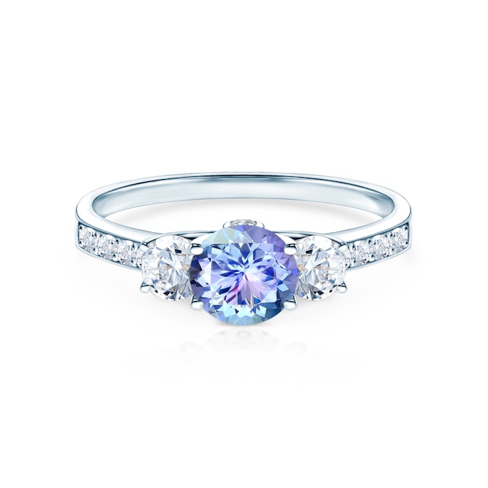 Zásnubný prsteň Dream: biele zlato, tanzanit