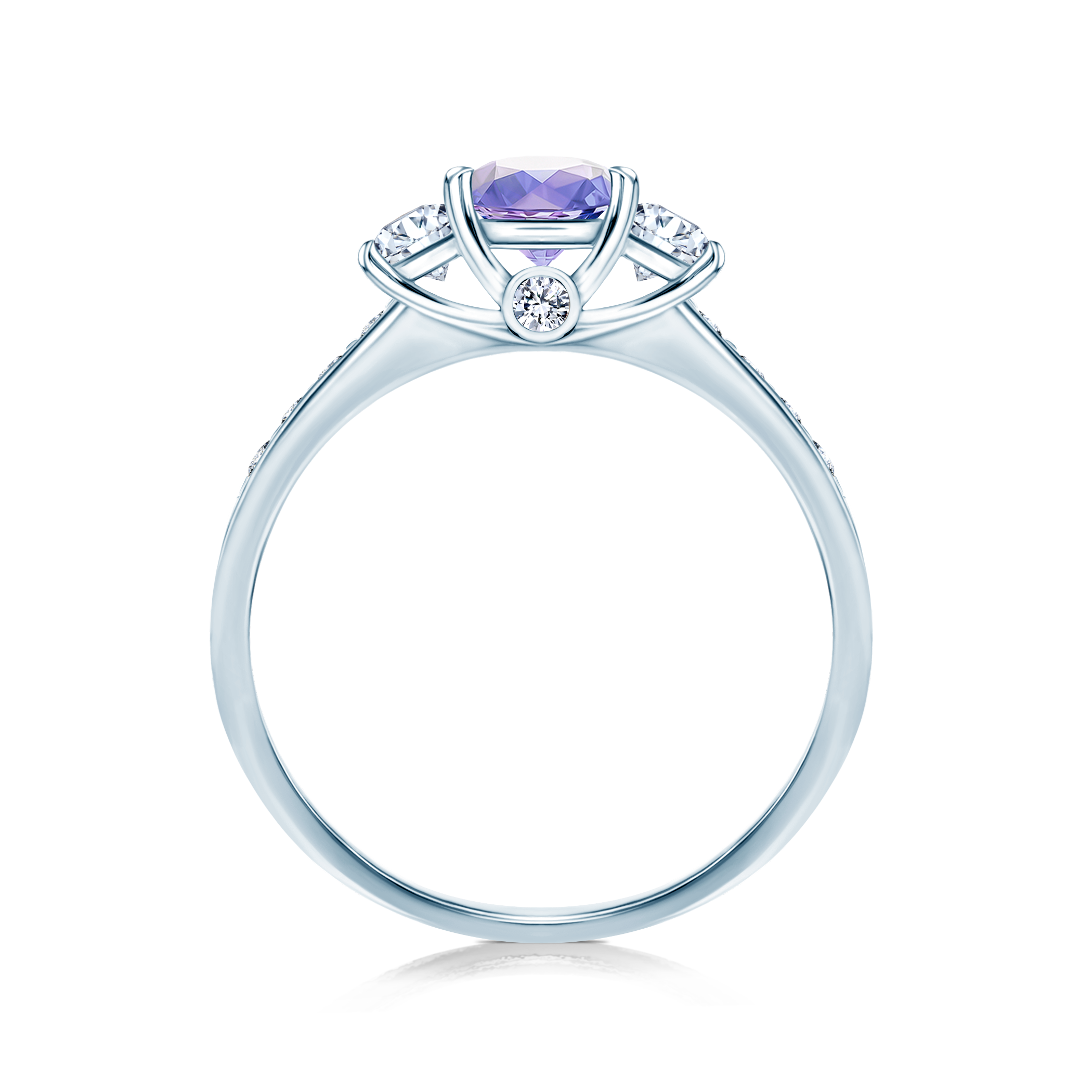 Verlobungsring Dream: Weißgold, Tansanit