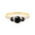 Dream eljegyzési gyűrű: arany fekete gyémánttal
