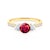 Zásnubní prsten Dream: žluté zlato, rubín, bílé safíry