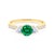 Zásnubní prsten Dream: žluté zlato, smaragd, bílé safíry