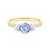 Zásnubní prsten Dream: žluté zlato, tanzanit, bílé safíry, diamanty