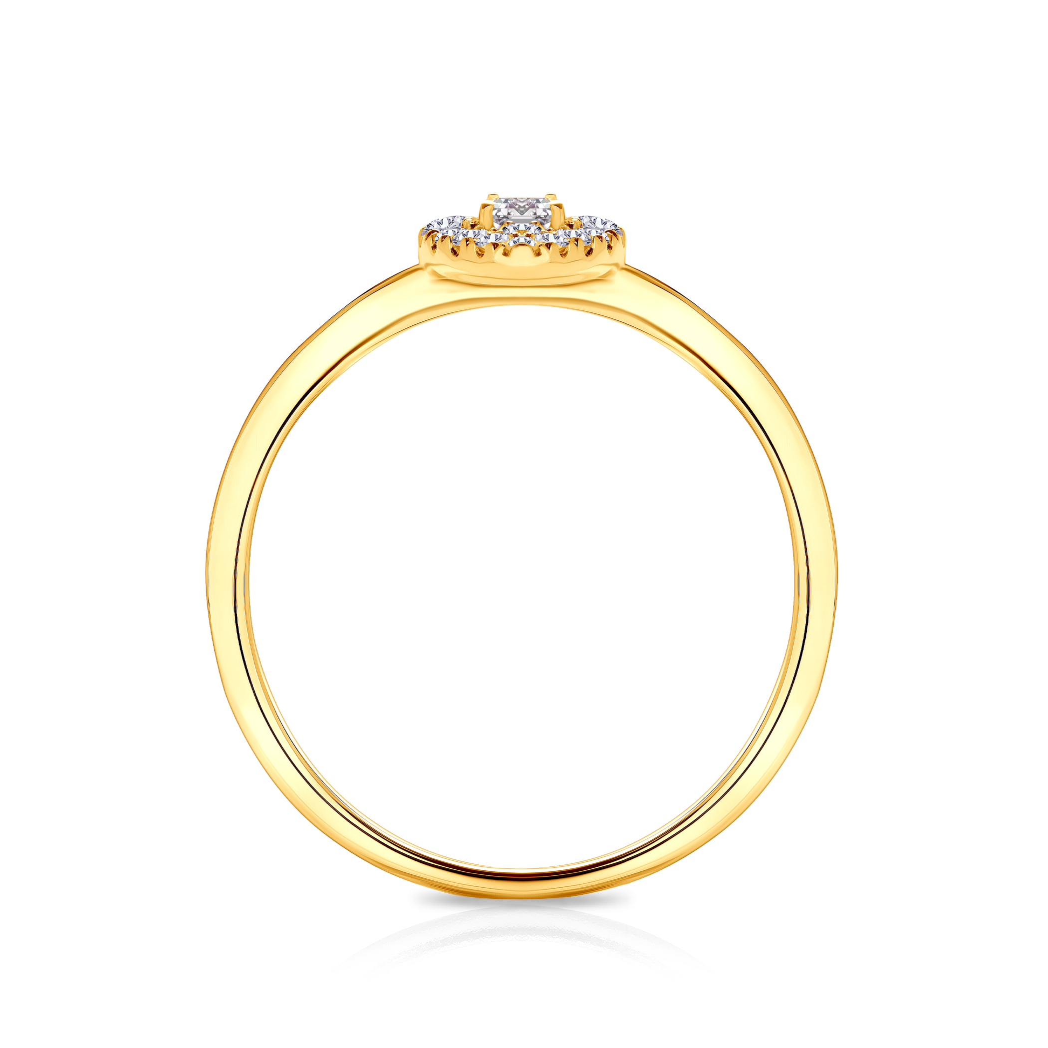 Pierścionek zaręczynowy SAVICKI: złoty, diamenty