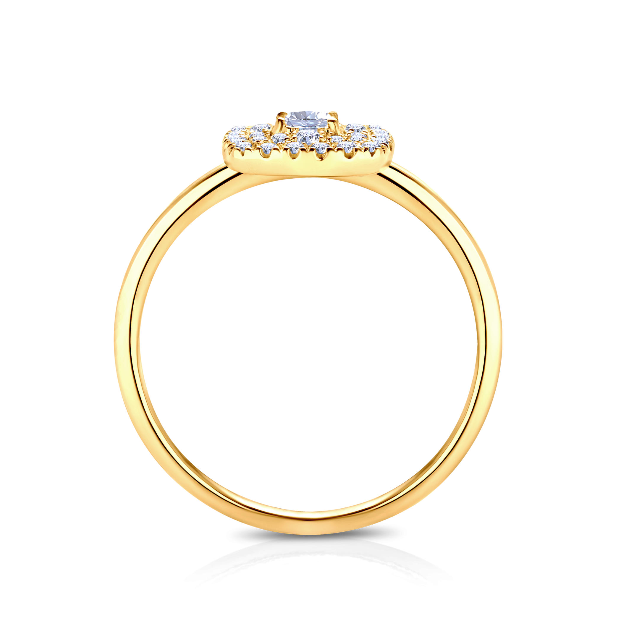 Pierścionek zaręczynowy SAVICKI: złoty, diamenty