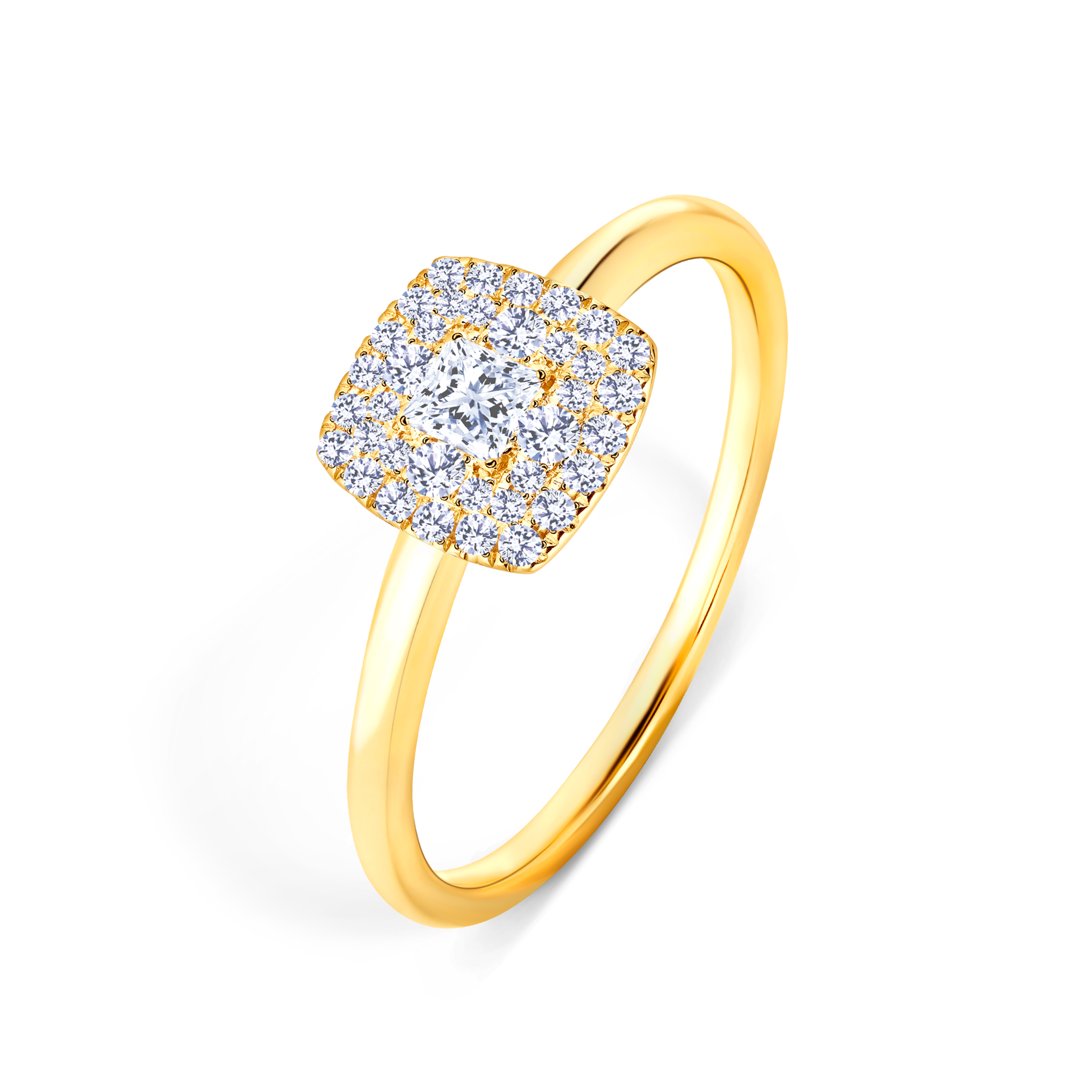 Pierścionek zaręczynowy SAVICKI: złoty, diamenty