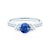Zásnubní prsten Dream: bílé zlato, modrý safír, bílé safíry, diamanty