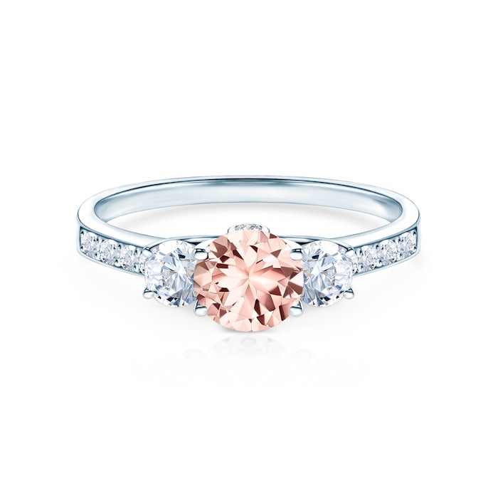 Zásnubný prsteň Dream: biele zlato, morganit