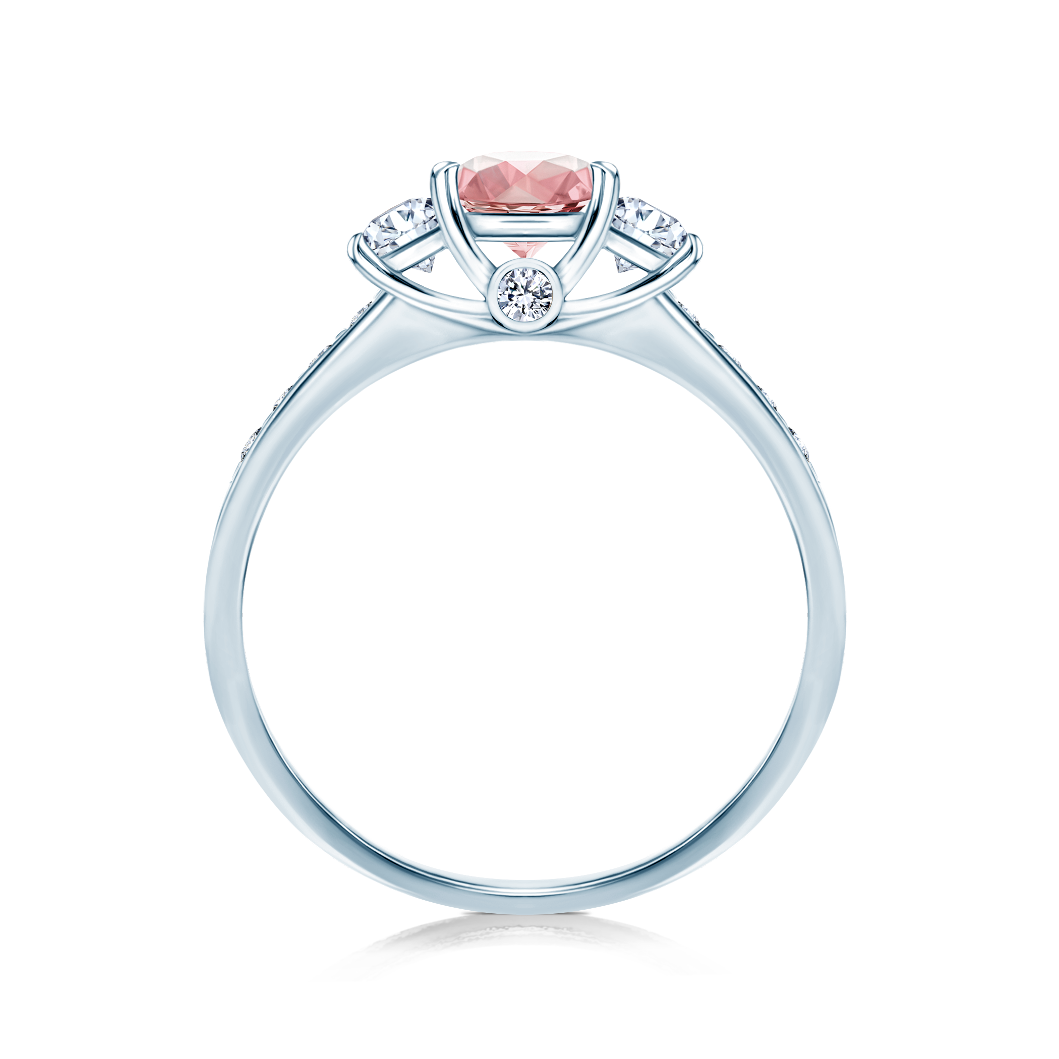 Pierścionek zaręczynowy Dream: białe złoto, morganit