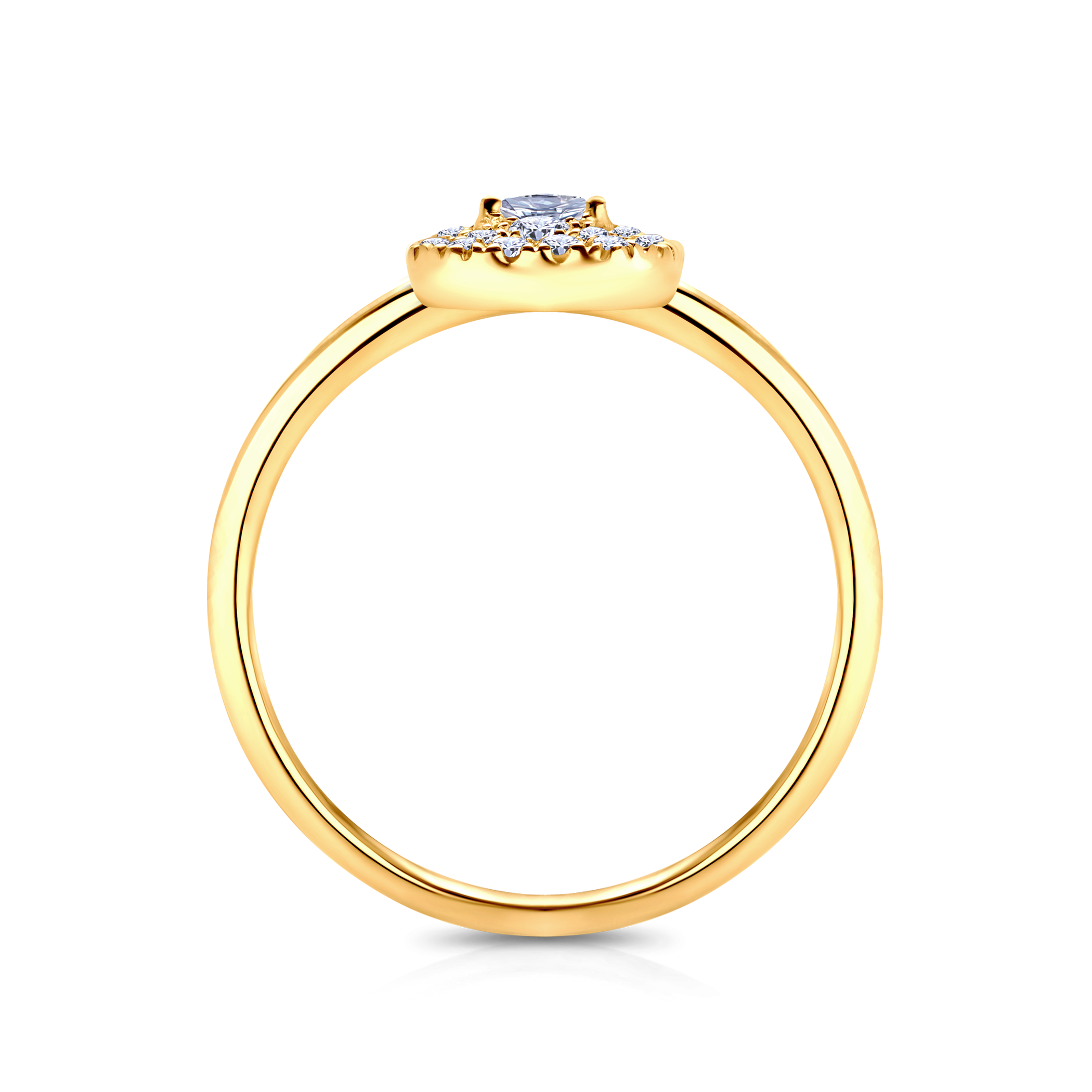 Pierścionek zaręczynowy SAVICKI: złoty, diamenty