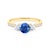 Zásnubní prsten Dream: žluté zlato, modrý safír