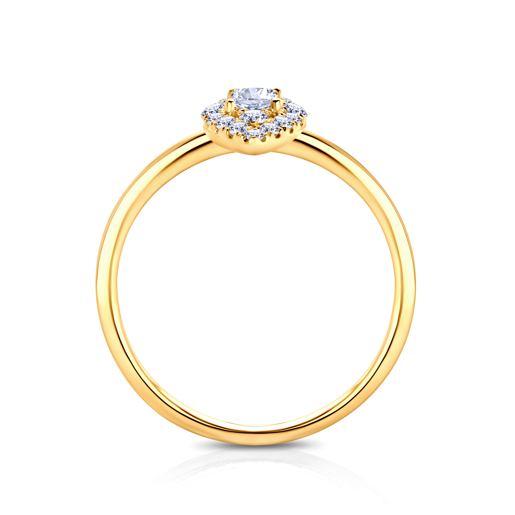 Pierścionek zaręczynowy SAVICKI: złoty, diamenty