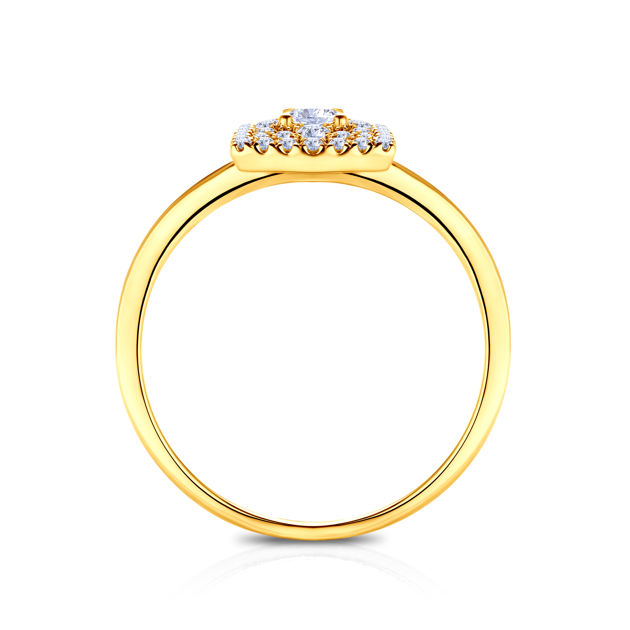 Pierścionek zaręczynowy SAVICKI: złoty, diamenty