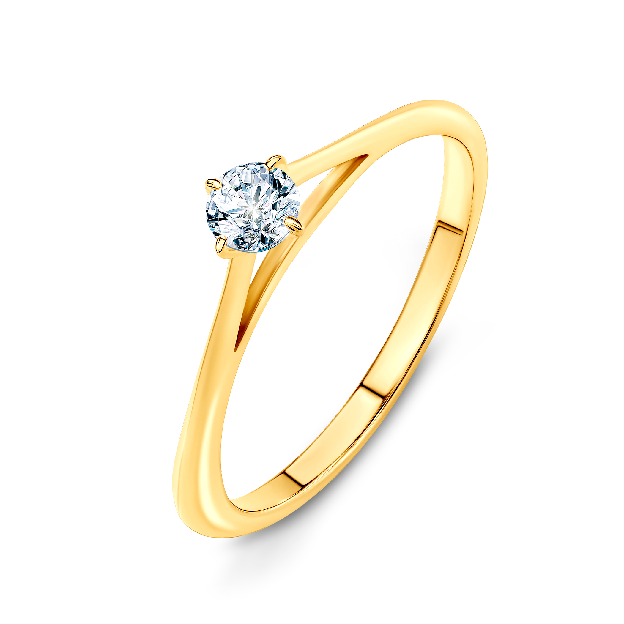 Verlobungsring The Light: Gold, Diamant