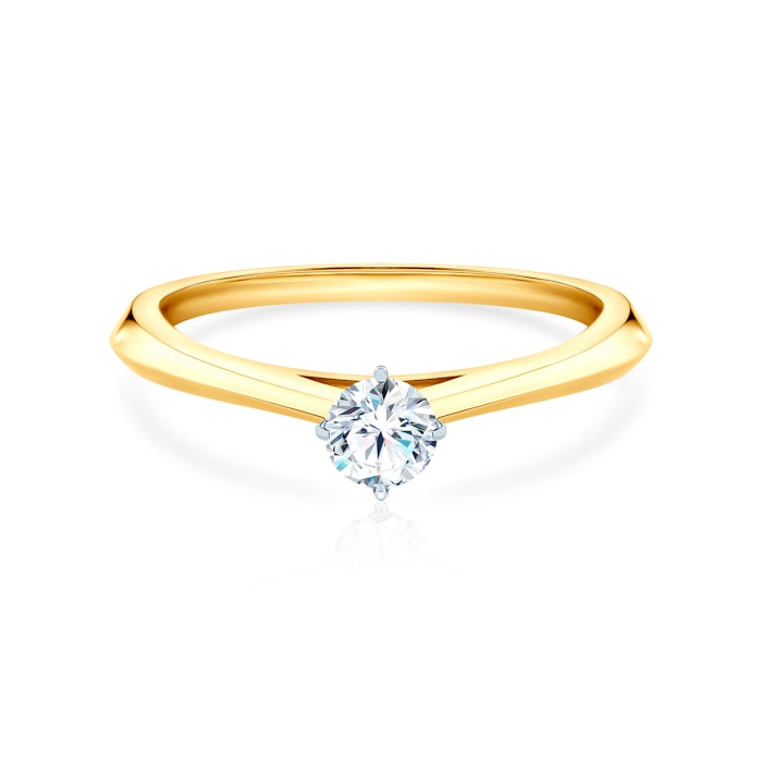 Zásnubní prsten The Light: dvoubarevné zlato, diamant