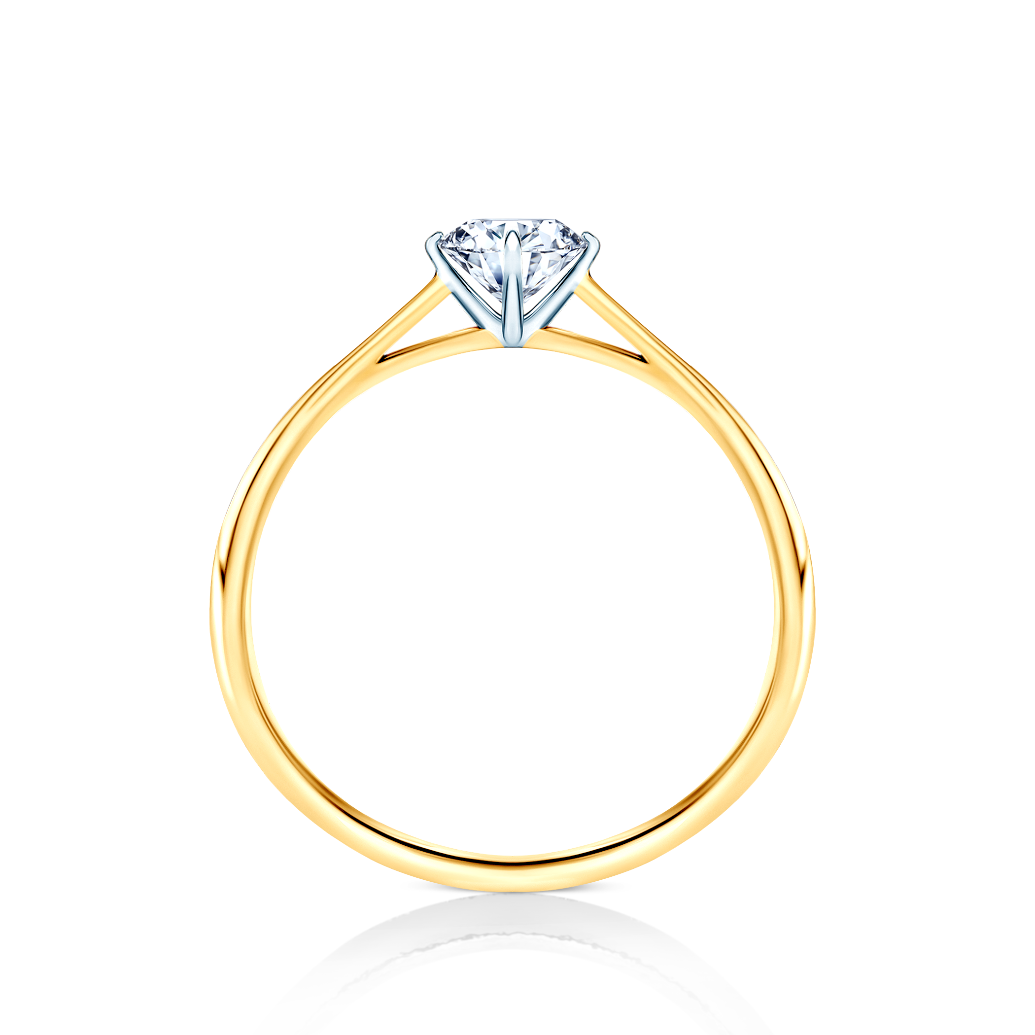 Pierścionek zaręczynowy The Light: dwukolorowe złoto, z diamentem