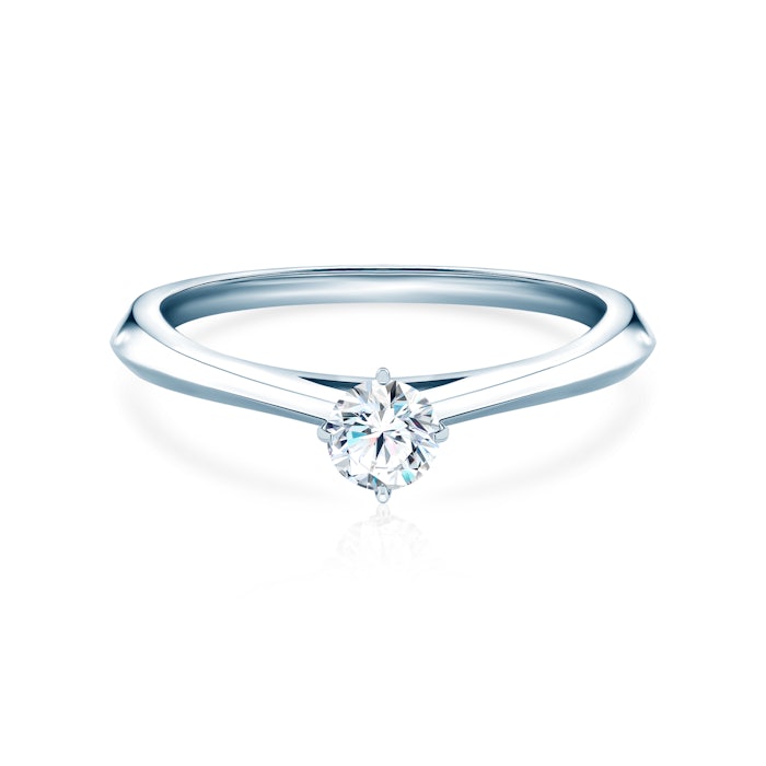 Pierścionek zaręczynowy The Light: białe złoto, diament