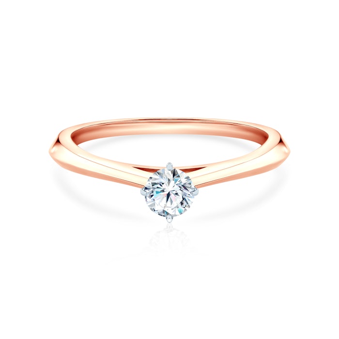 Zásnubný prsteň The Light: dvojfarebné zlato, diamant