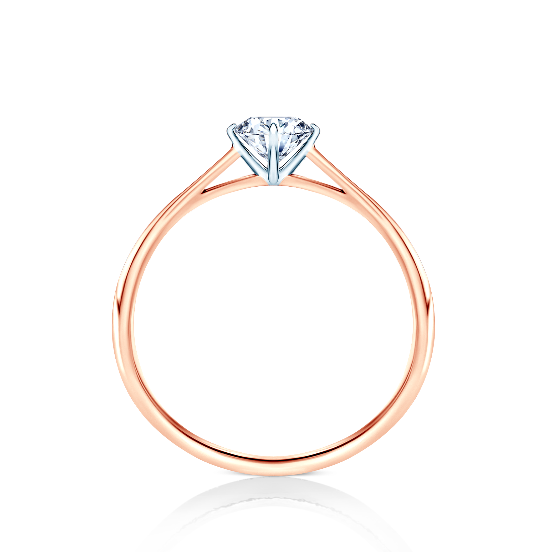 Verlobungsring The Light: Zweifarbiges Gold, Diamant