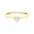 Inel de logodnă The Light: aur bicolor, cu diamant