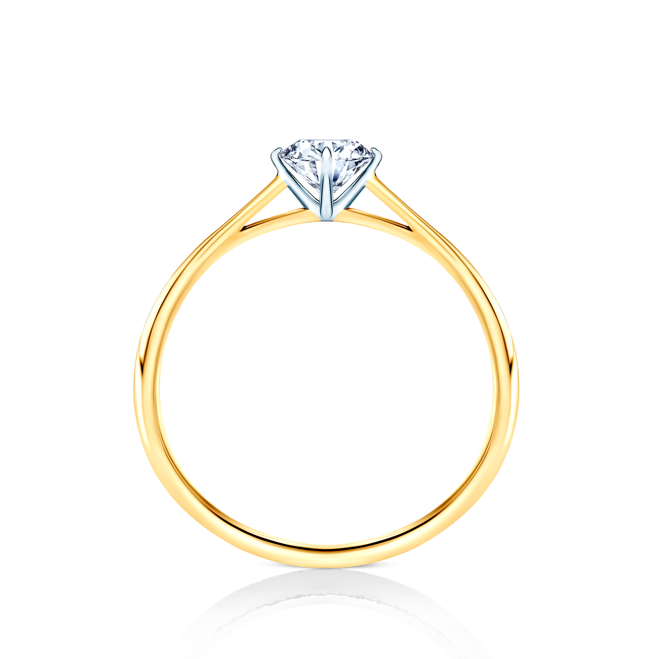 Pierścionek zaręczynowy The Light: dwukolorowe złoto, z diamentem