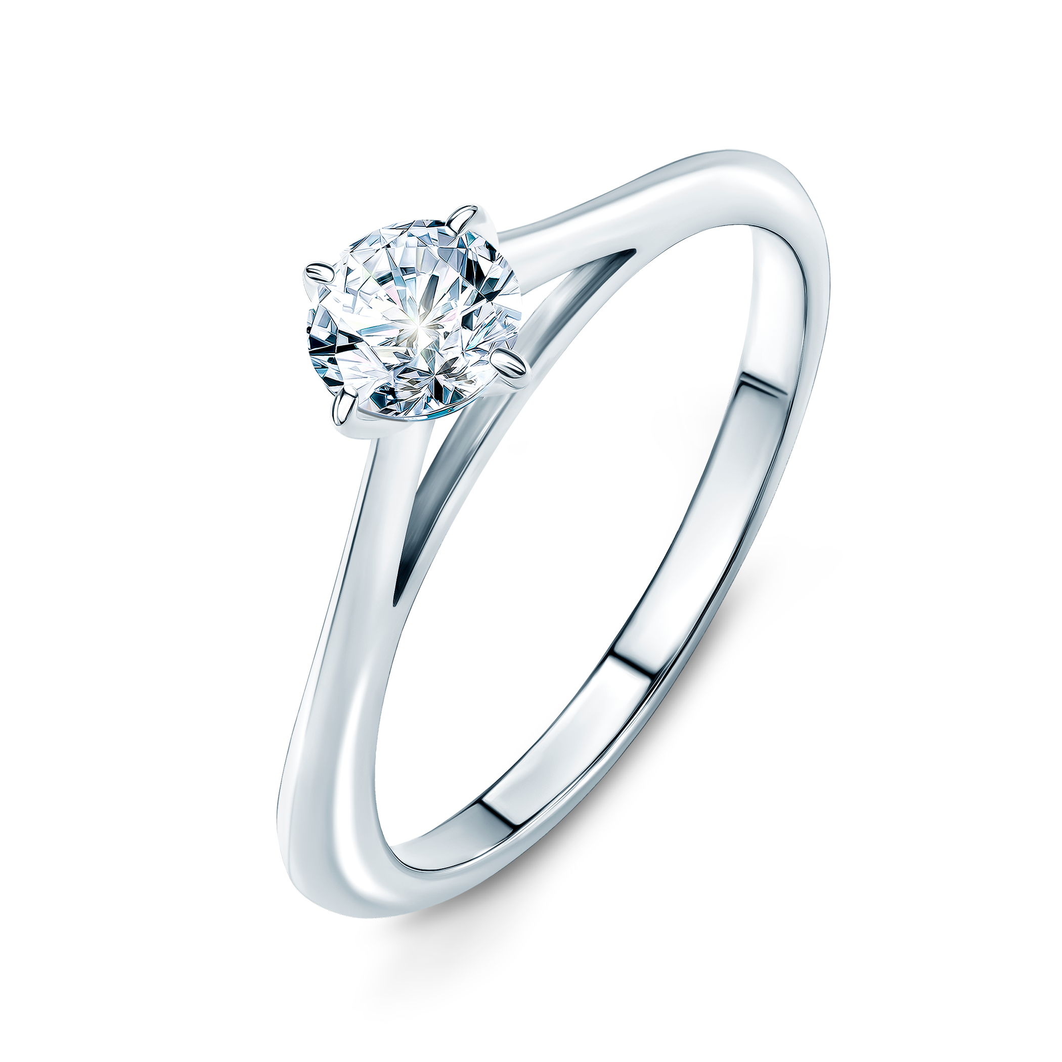 Pierścionek zaręczynowy The Light: platyna, diament