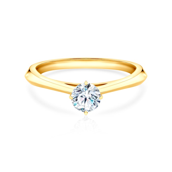 The Light Collection | Solitaire Engagement Ring: gold, diamond